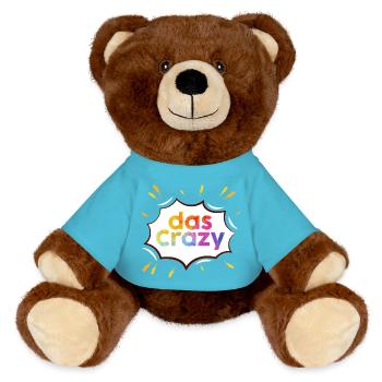 Das Regenbogen Crazy Burst - MiniFeet® RecycelBär® Braun - Atollblau - Vorne