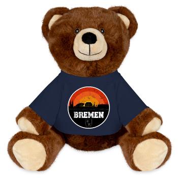 Horizon de Brême - Nounours RecycelBär® marron - bleu marine - Devant