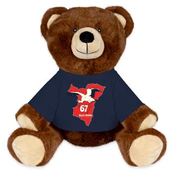 Bas-Rhin - Nounours RecycelBär® marron - bleu marine - Devant