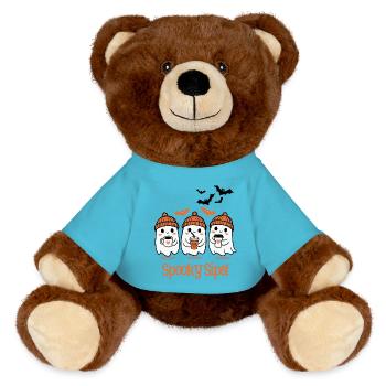 Trio de café fantôme Spooky Sips - Nounours RecycelBär® marron - bleu outremer - Devant
