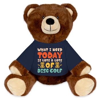 Cadeaux de disc golf Disc Golf - Nounours RecycelBär® marron - bleu marine - Devant
