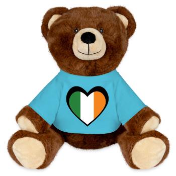 Ireland Black Heart – Love for Ireland - Nounours RecycelBär® marron - bleu outremer - Devant