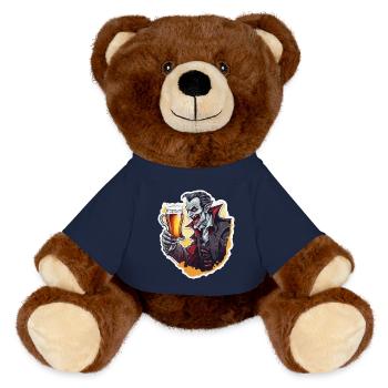 Vampir / Dracula / Blutsauger / Halloween / Mythos - MiniFeet® RecycelBär® Braun - French Navy - Vorne