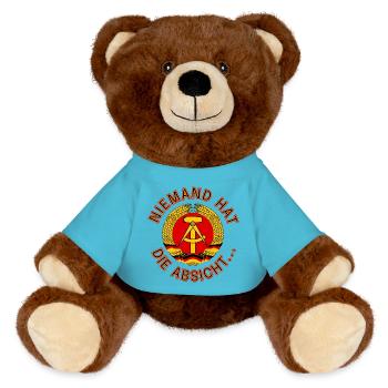 DDR Fun Personne n’a l’intention Sweat Hoodie Hood Mug - Nounours RecycelBär® marron - bleu outremer - Devant