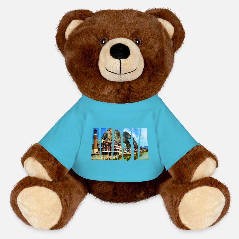 Panorama d’Amasya - Nounours RecycelBär® marron - bleu outremer