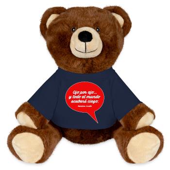 An eye for an eye - MiniFeet® RecycelBär® Teddy Bear Brown - french navy - Front