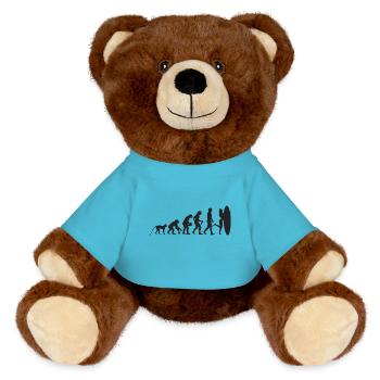 Evolution Surf - MiniFeet® RecycelBär® Braun - Atollblau - Vorne