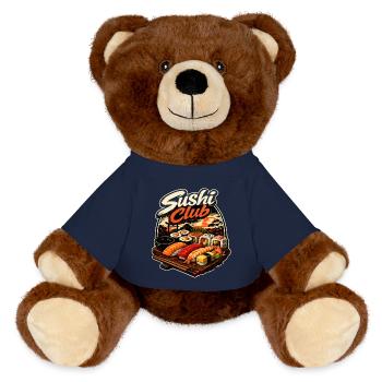 Club de sushi design de la cuisine japonaise - Nounours RecycelBär® marron - bleu marine - Devant