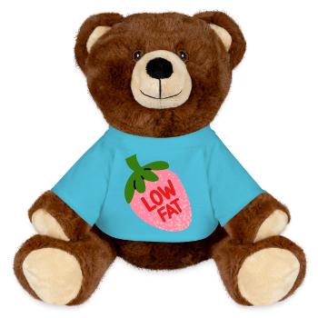 Fraise faible en gras, design de fruit amusant - Nounours RecycelBär® marron - bleu outremer - Devant