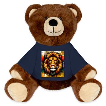 lion - MiniFeet® RecycelBär® Teddy Bear Brown - french navy - Front