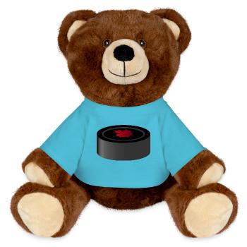 hockey hockey sur patins à glace rondelle de patins hel - Nounours RecycelBär® marron - bleu outremer - Devant