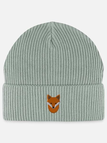 Fox - Stanley/Stella Unisex Bio FISHERMAN BEANIE - Helles Graugrün