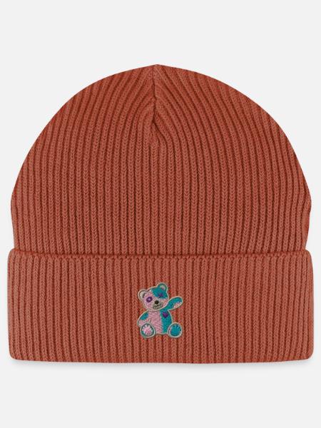 Patch Teddybär - Stanley/Stella Unisex Bio FISHERMAN BEANIE - Terrakotta