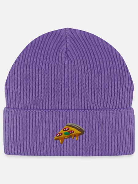 Pizza - Stanley/Stella Unisex Bio FISHERMAN BEANIE - Purple Love