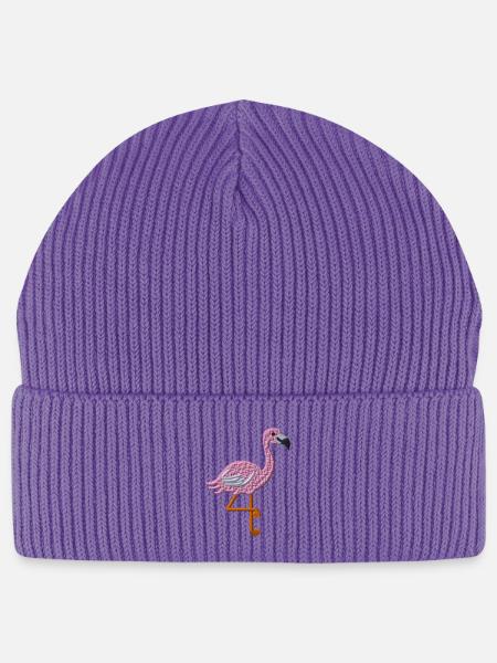 Flamingo - Stanley/Stella Unisex Bio FISHERMAN BEANIE - Purple Love