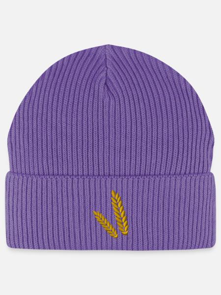 Getreide bestickt - Stanley/Stella Unisex Bio FISHERMAN BEANIE - Purple Love