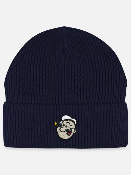 Popeye Als Stickmotiv - Stanley/Stella Unisex Bio FISHERMAN BEANIE - Navy