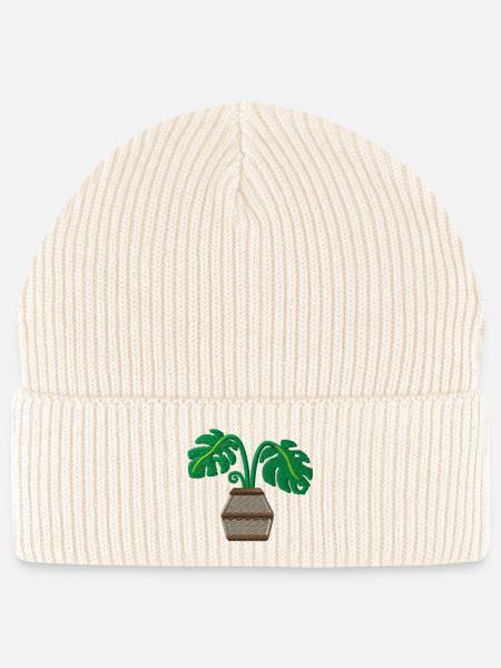 Topfpflanze 1 - Stanley/Stella Unisex Bio FISHERMAN BEANIE - Natur