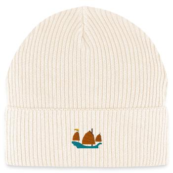 Sailing ship - Stanley/Stella Unisex Bio FISHERMAN BEANIE - Natur - Vorne