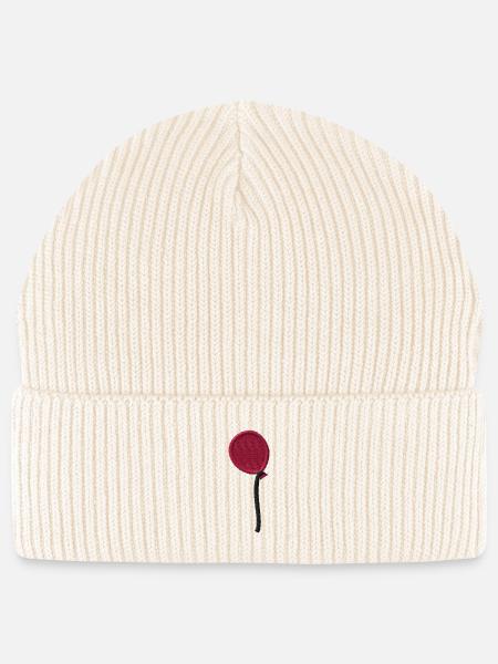 Luftballon bestickt - Stanley/Stella Unisex Bio FISHERMAN BEANIE - Natur