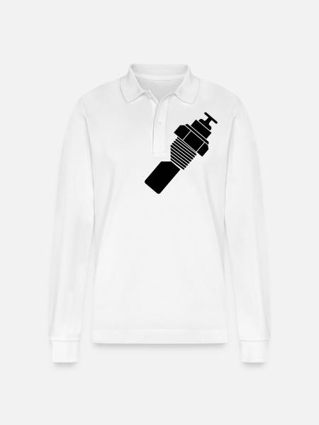 Liquid_ temperature_ sensor - Stanley/Stella Organic Unisex Long-Sleeved Polo Shirt Prepster - white