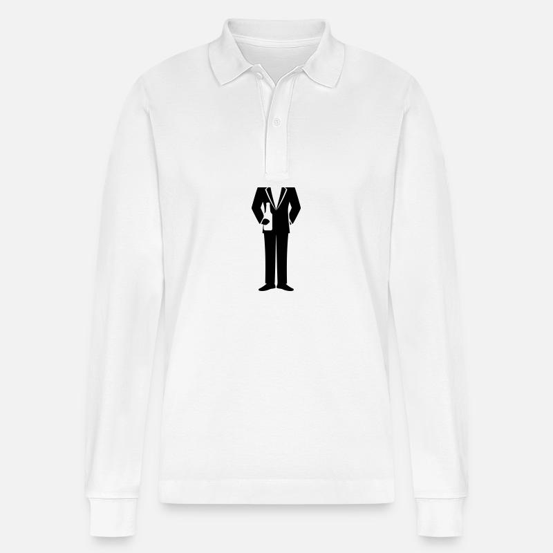 Bräutigam Team Junggesellenabschied - Stanley/Stella Unisex Bio-Langarm-Poloshirt Prepster - Weiß