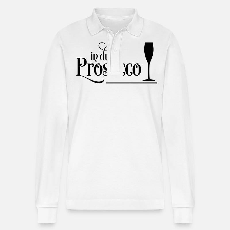 Prosecco - Stanley/Stella Unisex Bio-Langarm-Poloshirt Prepster - Weiß