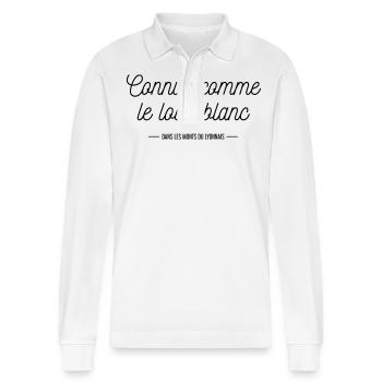 Connue comme le loup blanc - Polo à manches longues bio PREPSTER Stanley/Stella Unisexe - blanc - Devant - Anna (173cm) & Nico (186cm)