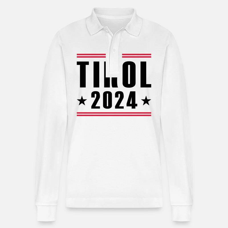 Tirol 2024 - Stanley/Stella Unisex Bio-Langarm-Poloshirt Prepster - Weiß