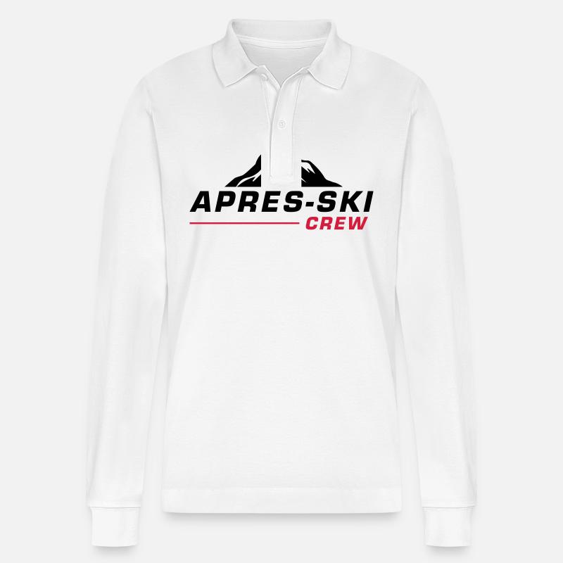 Apres Ski Crew - Stanley/Stella Unisex Bio-Langarm-Poloshirt Prepster - Weiß