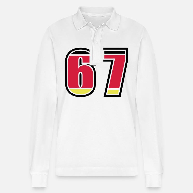 67 Numéro Allemagne Jersey - Polo à manches longues bio PREPSTER Stanley/Stella Unisexe - blanc