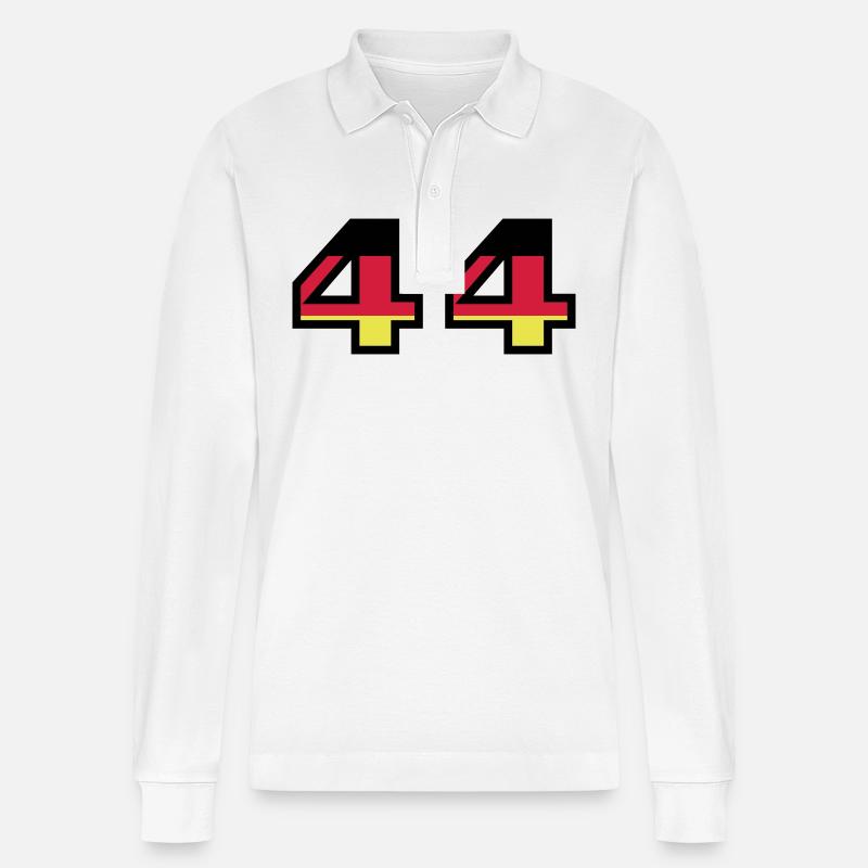 44 Numéro Allemagne Jersey - Polo à manches longues bio PREPSTER Stanley/Stella Unisexe - blanc