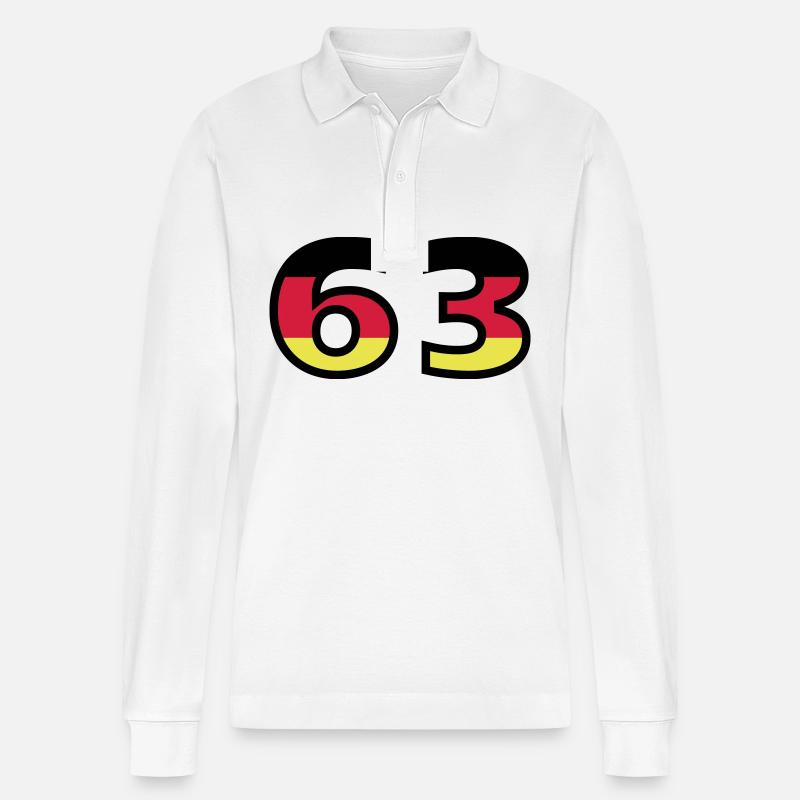 63 Numéro Allemagne Jersey - Polo à manches longues bio PREPSTER Stanley/Stella Unisexe - blanc