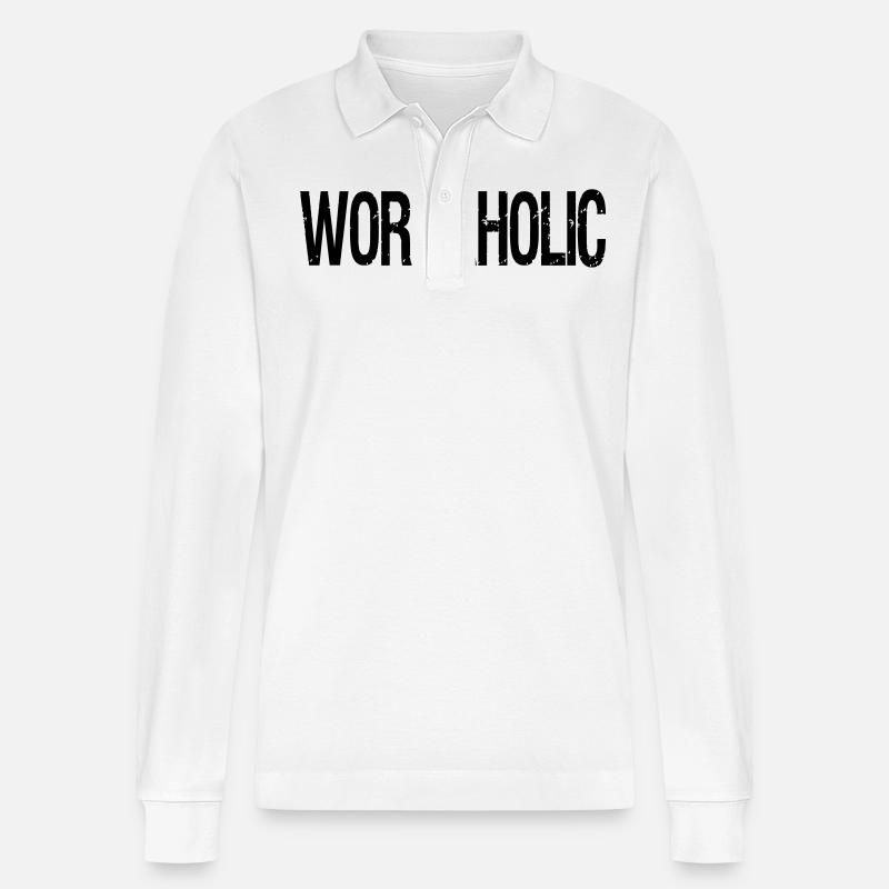 Workaholic - Stanley/Stella Unisex Bio-Langarm-Poloshirt Prepster - Weiß