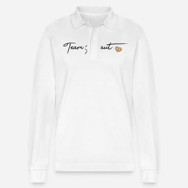 Team Braut - Stanley/Stella Unisex Bio-Langarm-Poloshirt Prepster - Weiß