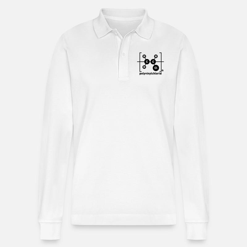 vinyl - Stanley/Stella Unisex Bio-Langarm-Poloshirt Prepster - Weiß