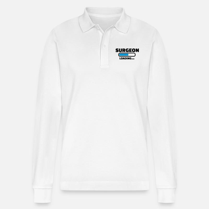 Chirurg - Stanley/Stella Unisex Bio-Langarm-Poloshirt Prepster - Weiß