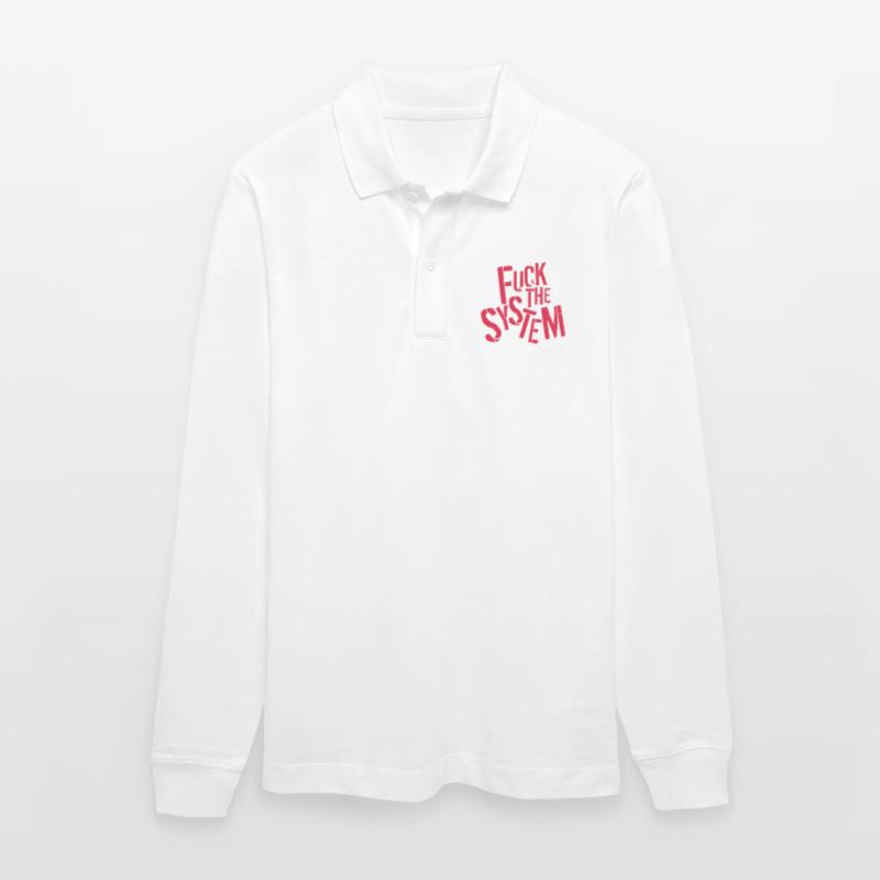texte rebelle baiser la conception du logo système disant Polo à manches longues bio PREPSTER Stanley/Stella Unisexe
