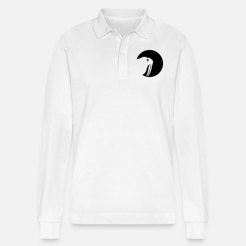 Walross - Stanley/Stella Unisex Bio-Langarm-Poloshirt Prepster - Weiß