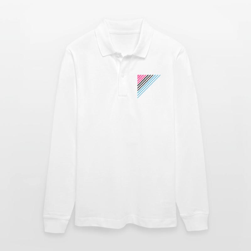 Triangular shape lines Many lines pattern Stanley/Stella Organic Unisex Long-Sleeved Polo Shirt Prepster