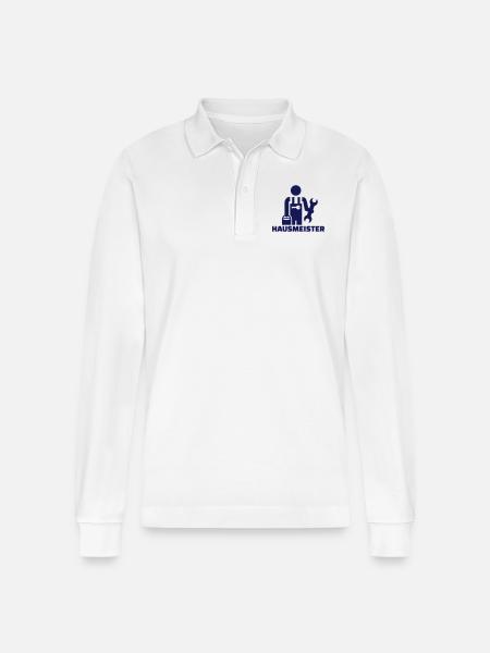 Hausmeister - Stanley/Stella Unisex Bio-Langarm-Poloshirt Prepster - Weiß