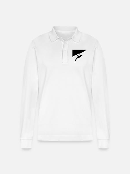 Klettern - Stanley/Stella Unisex Bio-Langarm-Poloshirt Prepster - Weiß