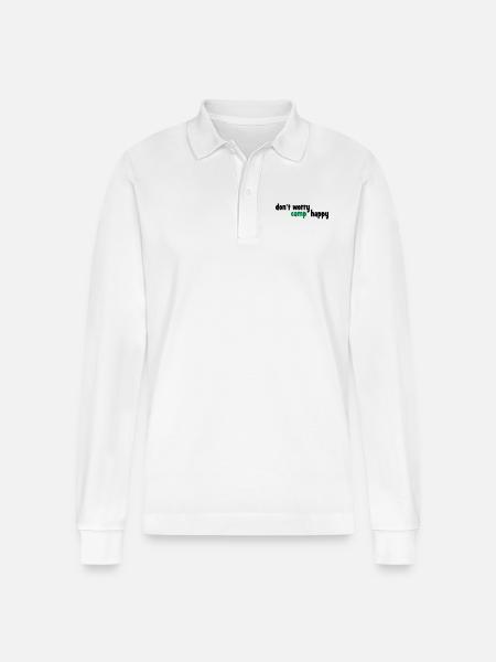 camping - Stanley/Stella Unisex Bio-Langarm-Poloshirt Prepster - Weiß