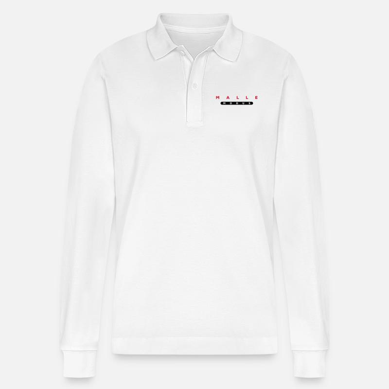 malle modus - Stanley/Stella Unisex Bio-Langarm-Poloshirt Prepster - Weiß