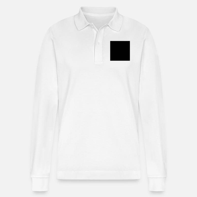 / Framing rectangle / / square / / framework / - Stanley/Stella Organic Unisex Long-Sleeved Polo Shirt Prepster - white