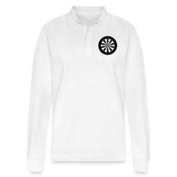 Dart Board - Stanley/Stella Unisex Bio-Langarm-Poloshirt Prepster - Weiß - Vorne - Anna (173cm) & Nico (186cm)