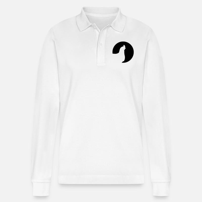 Huhn - Stanley/Stella Unisex Bio-Langarm-Poloshirt Prepster - Weiß