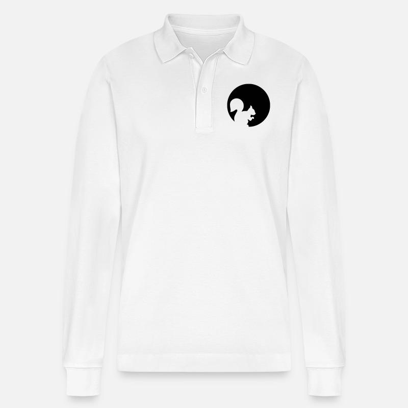 Eichhörnchen - Stanley/Stella Unisex Bio-Langarm-Poloshirt Prepster - Weiß