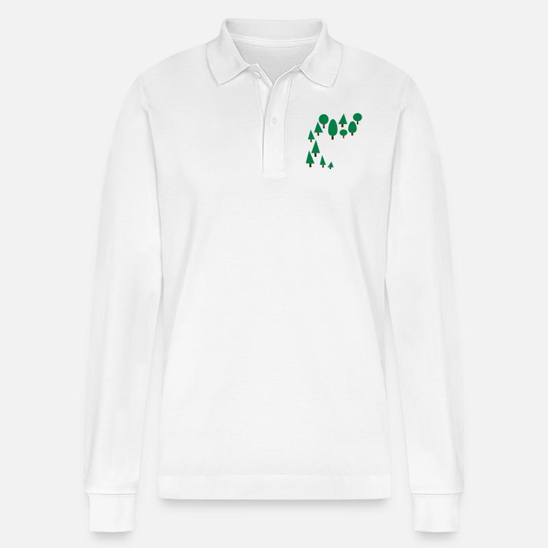 forest - Polo à manches longues bio PREPSTER Stanley/Stella Unisexe - blanc