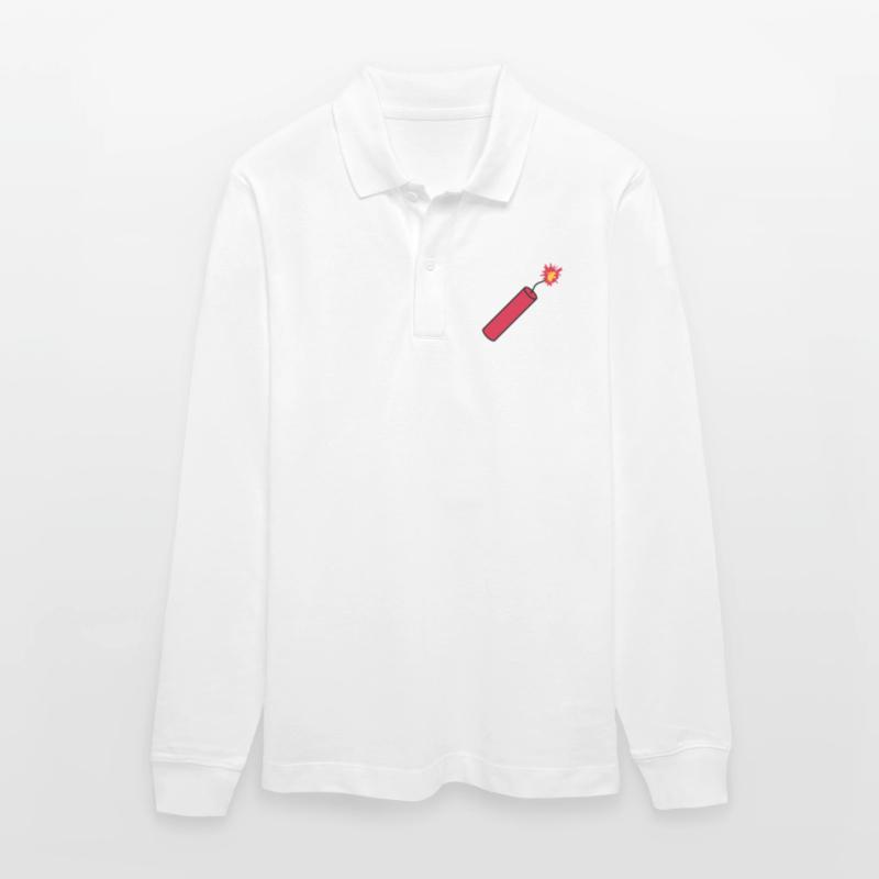 rod tnt dynamite explode explosion blast Stanley/Stella Organic Unisex Long-Sleeved Polo Shirt Prepster